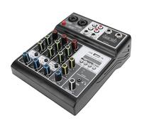 Eujgoov Music Control Sound Mixer System Console MP3 Mixer for Live Performance and Podcasts Stage Equipment Music Host (UK Plug)