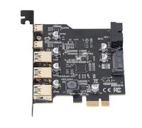 Eujgoov PCIe to USB 3.2 Gen 1 Card 5 Port PCI Express Expansion Card, 5Gbps USB Type A and C Ports for OS X PC, Internal for Desktop with Smart Power Distribution