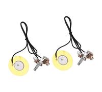 Eujgoov Piezo Pickup Piezo Ceramic Sensor Disc Transducer Pre Wired Pre Soldered with Jack Harness for Guitar Violin Ukulele Mandolin Banjo