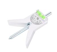 Eujgoov Pipe Center Finder, 4 Inch Y Shaped Base Adjustable Dial Bubble Protractor Pipe Marker Tool for Setting Center Lines and Angles, with Inch Scale and Tangent Table for Pipes