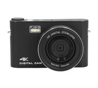 Eujgoov Professional 64MP 4K Digital Camera with 18X Digital Zoom, Touchscreen and MP3 Player for Daily Photography Needs, Ideal for Video Calling and Webcasting (Black, 1 Camera) (Black)