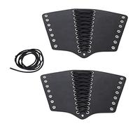 Eujgoov Punk Bracer, PU Material Adjustable Wristband, Stylish Wrist Protection for Motorcyclists and Martial Artists