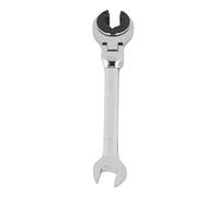 Eujgoov Ratchet Brake Line Wrench 12mm 7in Double Head Open End Ratcheting Flex Head for Fuel Brake or AC Pipe Nuts