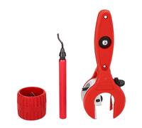 Eujgoov Ratcheting Pipe Cutter Set 8-29mm 5/16 to 1-1/8 Inch with Metal Tube Deburring Tool Heavy Duty Cutting Tool for Copper Aluminum PVC Pipe HVAC Plumbing Installation Repair