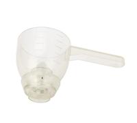 Eujgoov Riner Dishwasher Safe Measurement of The Shovel Funnel Spill Proof ABS Powder Measuring Spoon for Easy Cleaning, Ideal for Daily Cooking (White)