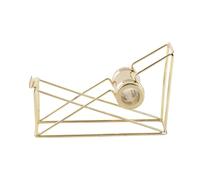 Eujgoov Rose Gold Tape Dispenser for Home Office and School, Stunning Hollow Metal Desktop Adhesive Roll Holder, Smooth Face with Incisive Vane/Wing, Present Idea with Exceptional Service (Gold)