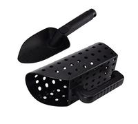 Eujgoov Sand Scoop for Metal Detecting, Lightweight ABS Plastic Shovel and Sifter with Sieve for Treasure At the Beach