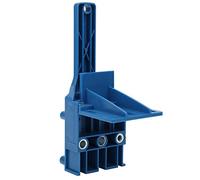 Eujgoov Self Centering Dowel Jig for Carpentry, Woodworking Punch Hole Locator Drill Hand Tools, ABS Material (Blue)