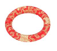 Eujgoov Singing Bowl Cushion, Silk Brocade Ring Pillow for Meditation, Enhance Sound Quality for 7 to 10 Inches Singing Bowls (Red)