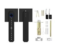 Eujgoov Smart Fingerprint Door Lock, Aluminum Alloy Keyless Entry Door Knob with App Control, 5 Unlock Methods, Backlit Keypad, Auto Lock for Home Office Bedroom Apartment (Black)