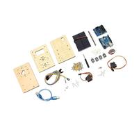 Eujgoov Solar Tracking Electronic Kit, ABS Plastic and Solid Wood STEM Learning Electronics Set, Buildable Smart Tracker with 2 Servos 4 Light Sensors, Science Experiment Project for