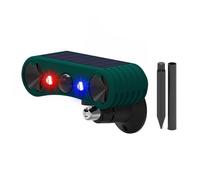 Eujgoov Solar Ultrasonic Motion Sensor Alarm ABS Rain Proof 129DB Dual Frequency Alarm for Ranches and Farms