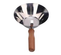 Eujgoov Stainless Steel Mud Pan, Heavy Duty Plastering Bowl with Wood Handle for Masons and Plasterers, Rustproof Tapered Design for Mortar and Gypsum