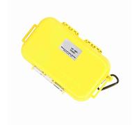 Eujgoov Storage ABS Engineering Plastic Box with Stainless Steel Fittings, Protective Organizer for EDC Tools Phone Keys Small Parts, 7.5 X 4.7 X 2.0 Inch Durable Container (Yellow)