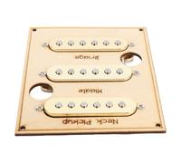 Eujgoov Tone, Alnico 5 Single Coil Pickup Set, Vintage Style Wiring,Accurate, Sturdy Box Packaging, for Electric Guitars (Gold)