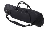 Eujgoov Trumpet Bag Nylon Lightweight Durable Double Zippers Soft Lining, Compact Portable Case with Adjustable Shoulder Strap for Bach Trumpets and Beginners 530x155x130mm