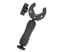 Eujgoov Universal Angle Clamp Bergmini Satellite Antenna Holder 180 ° Inclination -RV (Mount and Black Adapter)