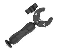 Eujgoov Universal Angle Clamp Bergmini Satellite Antenna Holder 180 ° Inclination -RV (Mount and Silver Adapter)