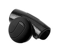 Eujgoov Universal Steering Wheel Knob Spinner Power Handle, Metal and Rubber, Smooth Driving Control, Ideal for Easy Parking for Beginners and Female Drivers (Black)