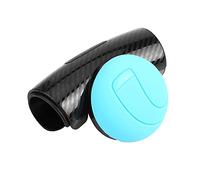 Eujgoov Universal Steering Wheel Knob Spinner Power Handle, Metal and Rubber, Smooth Driving Control, Ideal for Easy Parking for Beginners and Female Drivers (Blue)