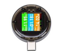 Eujgoov USB C Tester, Aluminum Alloy, Touch Control Digital Multimeter, Voltage Current Power Meter, Real-Time Recording 12A for Chargers and Power Banks