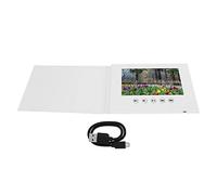 Eujgoov Video Greeting Card, A5 Electronic Greeting Card 720P, 128M Memory, 4:3 Playback Proportion for Weddings, Anniversaries, Gifts. Supports MP4, AVL, MPEG and More (7 Inch 1500mAh Li Ion Battery)