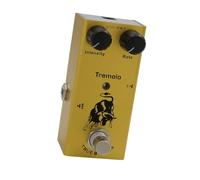 Eujgoov Vintage Overdrive Guitar Effect Pedal Drive, Mini Portable Analog Chorus Digital Delay Tremolo Pedal with LED Indicator, 10 Sound Effects for Electric Guitar Players (Yellow)