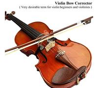 Eujgoov Violin Bow Corrector for 1/8-1/4 and 1/2-4/4 Violins, Self Bowing Practice with Hook and Loop Closure Design, Stable and Durable, Transparent Plastic Accessory (1/8-1/4 for violin)