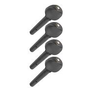 Eujgoov Violin Strings Shaft, Ebony Wood Tuning Pegs for 1/4 Violins, Easy Replacement, Lightweight Design, Ideal for Musicians on the Move (1/4 violin pegs, ebony with fish eyes, set of four)