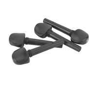 Eujgoov Violin Strings Shaft, Ebony Wood Tuning Pegs for 1/4 Violins, Easy Replacement, Lightweight Design, Ideal for Musicians on the Move (1/2 violin pegs, ebony with fish eyes, set of four)