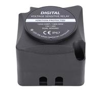 Eujgoov Voltage Sensitive Relay, 140A Dual Battery Isolator VSR Smart Automatic Charging with IP67 Protection, for Car RV ATV UTV Boat Marine Off Road Vehicle (Black)