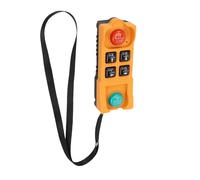 Eujgoov Wireless Crane Remote Control 6 Button 100m Range 360 Degree Operation with Emergency Stop Switch for Bridge Cranes Hoists Industrial Equipment