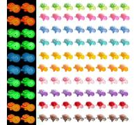 EujRcf 100 Pcs Mini Resin Turtles, Glow in The Dark Miniature Sea Animal, Multicoloured Tiny Turtle Toys, Small Animals Figures Glow in The Turtle for Garden Fish Tank Aquarium Dollhouse Decor