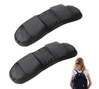 EujRcf 2 Pack Removable Shuolder Strap Pad, Black Widen Shoulder Strap Pad, Anti-Slip Bag Strap Pad, Universal Replacement Shoulder Pad for Backpacks, Luggage, Guitar, Camera Bags