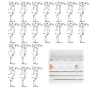 EujRcf 20 PCS Blind Clips, 2.5 Inch Clear Valance Clips Blinds, Window Blind Clips and Vertical Blind Hidden Retainer Holder, for Home Window Shop Office Horizontal Faux and Wood Blinds Parts