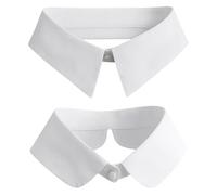 EujRcf 2PCS Fake Collar, Detachable Fake Collar Choker, Retro Faux Collars For Women, Blouse False Lapel, for Classic White Shirt Match, Collarless Clothes Dress, Professional Clothes Fake