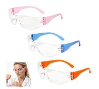 EujRcf 3 Pieces of Children's Goggles, Safety Glasses, Anti-Splash Glasses, Windproof Glasses, Comfortable and Anti Scratch and Impact Safety Goggles, for Science Lab, Swimming, Woodworking