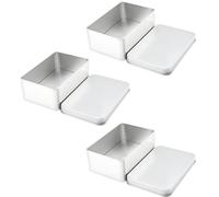 EujRcf 3Pcs Metal Tins Playing Card Box Set, Small Metal Tin With Lids, Altoids Tin Style Storage Case for Playing Cards, 107x72x40mm Compact Size