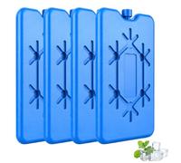 EujRcf 4 Pack Ice Packs For Cool Box, Freezer Blocks, Reusable Freezer Blocks For Cool Bags, Ice Pack for Cooler Bags Lunch Boxes Picnic Camping, Blue