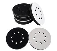 EujRcf 5 PCS Foam Sanding Pads, 5Inch 8 Holes Interface Pad | Sponge Cushion Buffer Backing Pad, Sponge Sanding Pads for Polishing Curved Wooden Surfaces, Sanding Contoured Auto Parts