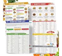 EujRcf Diabetic Food Chart, Diabetic Meal Planner, Comprehensive Diet Guide for List Wall Charts,11.7x8.3in Low Carb List Printable,Foods To Avoid, Calories, And Glycemic Index