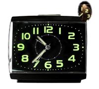 EujRcf Glow In The Dark Alarm Clock,Big Digits Bedroom Clocks See in The Dark, Bedside Clock with Big, Bold Digits & Silent Second Hand, Ideal for Bedroom, Ideal Xmas Gifts for Kids & Seniors