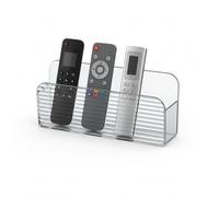 EujRcf Remote Control Holder Wall Mounted, Clear Acrylic Organizer for TV Controllers, Bedside Storage with Strong Adhesive, Multi-Purpose Small Item Storage for Living Room and Bedroom