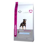 Eukanuba Complete Dry Dog Food for Adult Rottweiler Breed Types with Fresh Chicken 12 kg, Packaging may vary