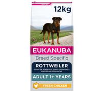 Eukanuba Complete Dry Dog Food for Adult Rottweiler Breed Types with Fresh Chicken 12 kg, Packaging may vary