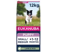 Eukanuba Complete Dry Dog Food for Puppy Small and Medium Breeds with Lamb and Rice 12 kg
