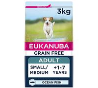Eukanuba Grain Free Complete Dry Dog Food for Adult Small and Medium Breeds with Ocean Fish 3 kg