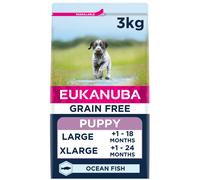 Eukanuba Grain Free Complete Dry Dog Food for Puppy Large and Giant Breeds with Ocean Fish 3 kg