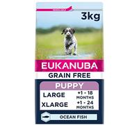 Eukanuba Grain Free Complete Dry Dog Food for Puppy Large and Giant Breeds with Ocean Fish 3 kg