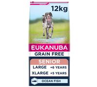 Eukanuba Grain Free Complete Dry Dog Food for Senior Large and Giant Breeds with Ocean Fish 12 kg